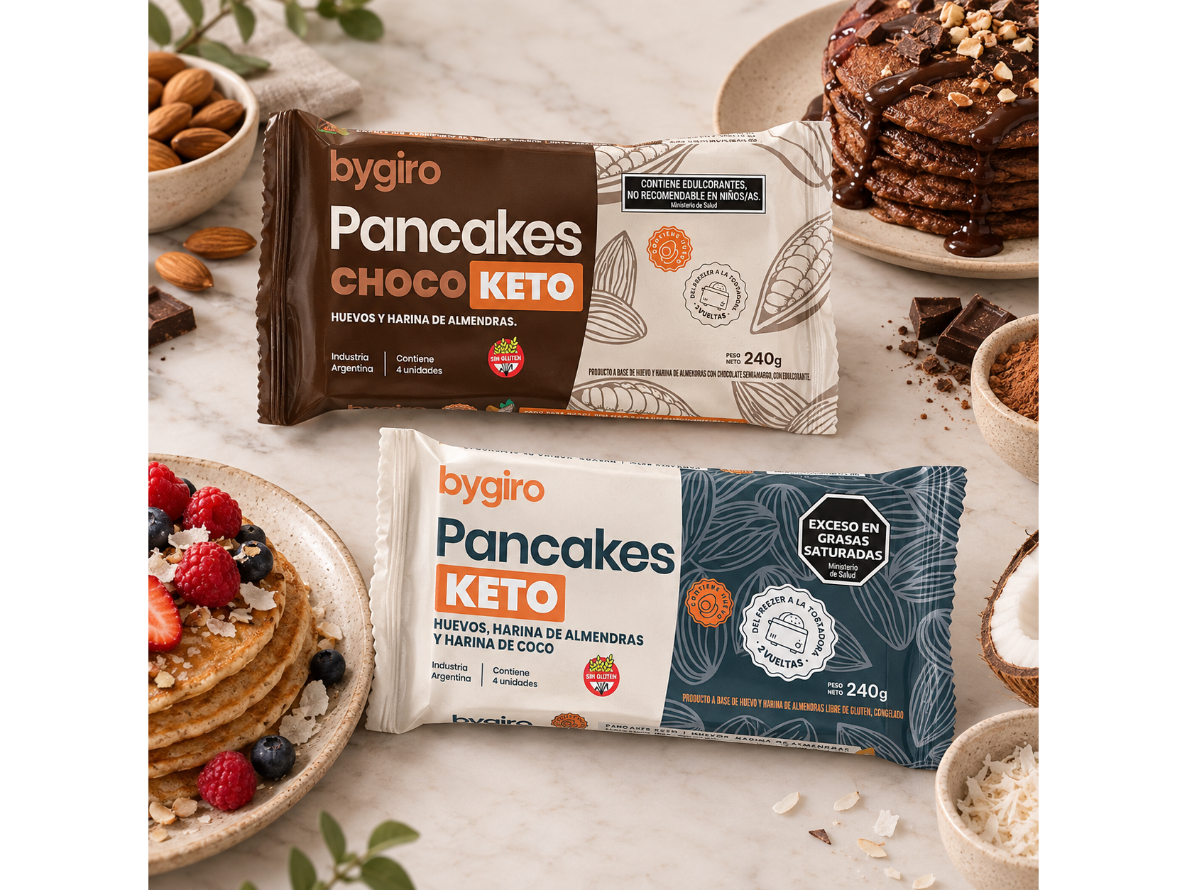 PANCAKES KETO SIN GLUTEN-BY GIRO