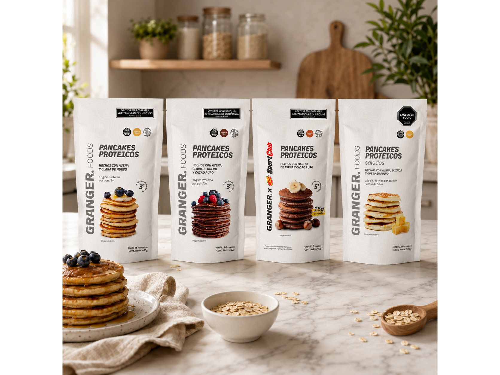 PANCAKES PROTEICOS SIN GLUTEN- GRANGER