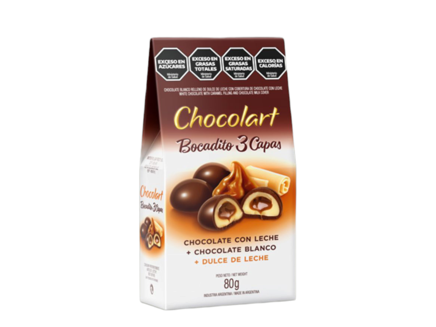 BOCADITO 3 CAPAS X80GR- CHOCOLART