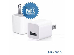 2-AR-003 CARGADOR USB CABEZAL 1 AMP 220V AR-003