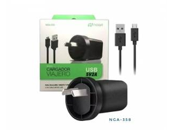 2-NGA-358 CARGADOR 3A 15W REAL NOGA NGA-358 USB V8