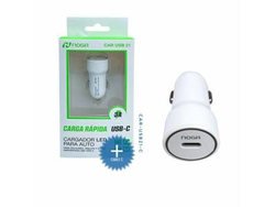 2-CAR-USB21-C CARGADOR NOGA 12V 20W 3A TIPO C CAR-USB21-C CON CABLE