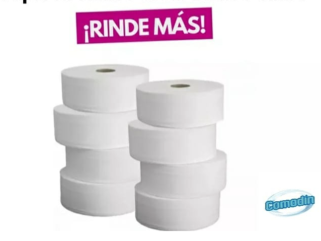 Papel H Jumbo Industrial x8u Blanco