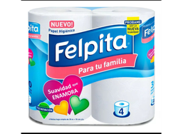 Papel H. Felpita 4 x 30mts Blanco