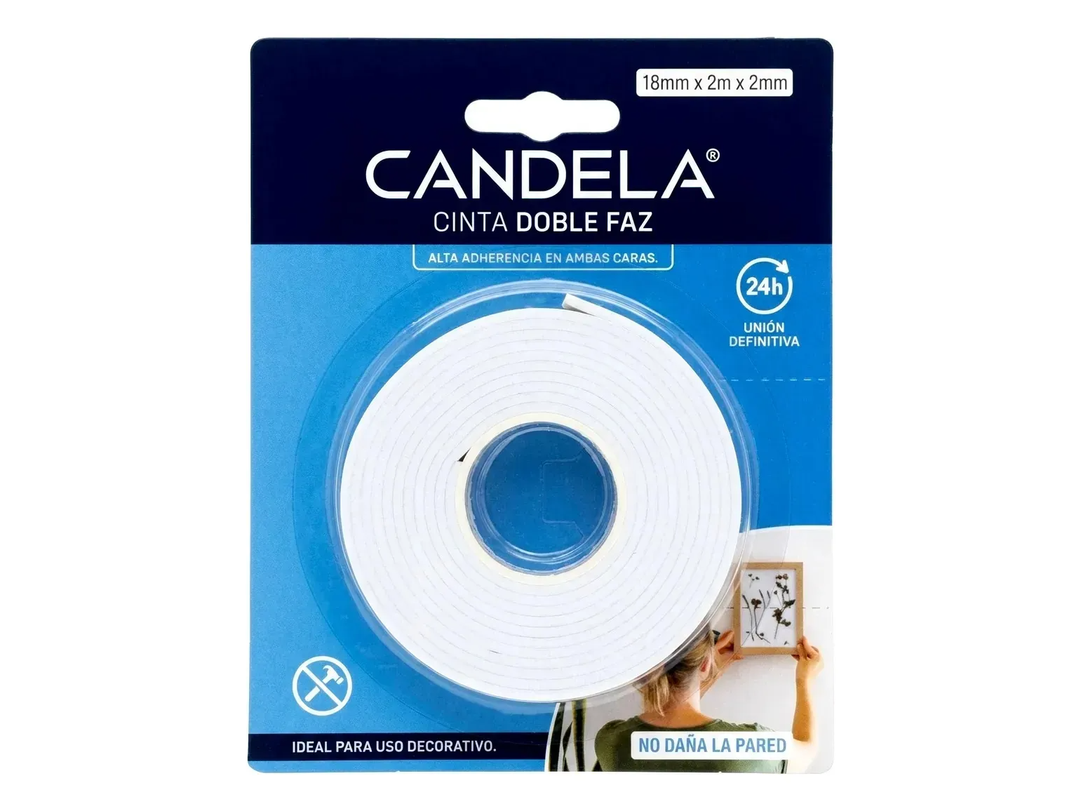 CINTA DOBLE FAZ 18MM X 2 METROS