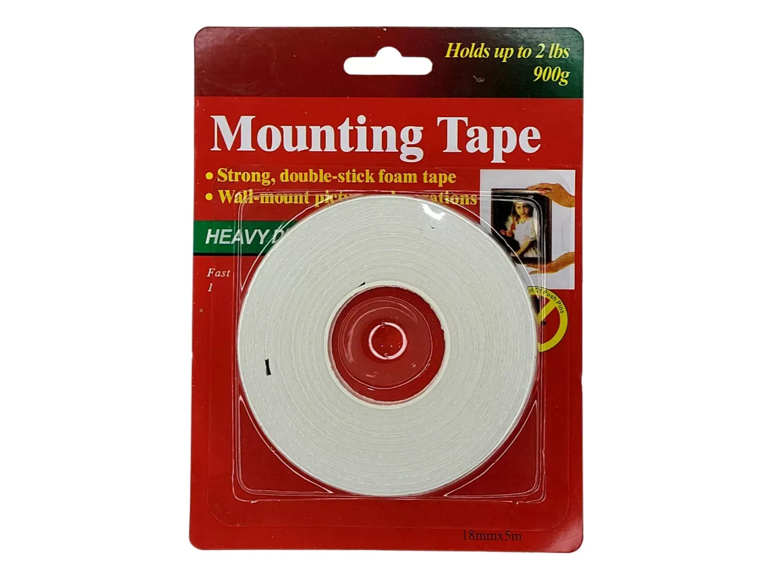 CINTA DOBLE FAZ 18MM X 2,5 METROS