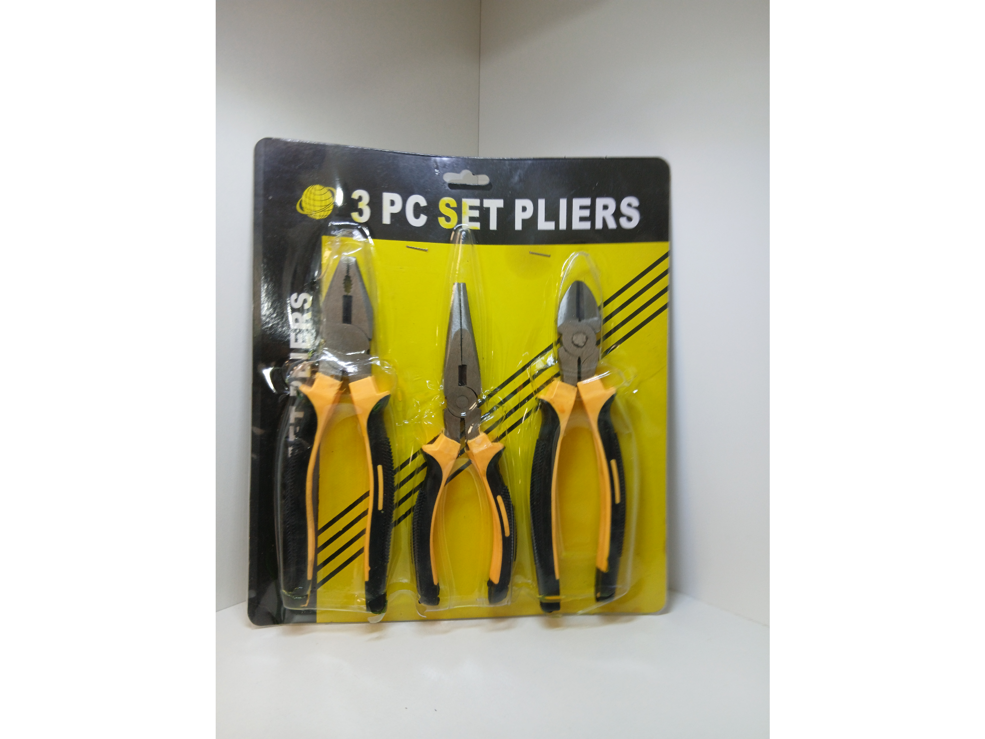 Kit de pinzas mango engomado 3pcs