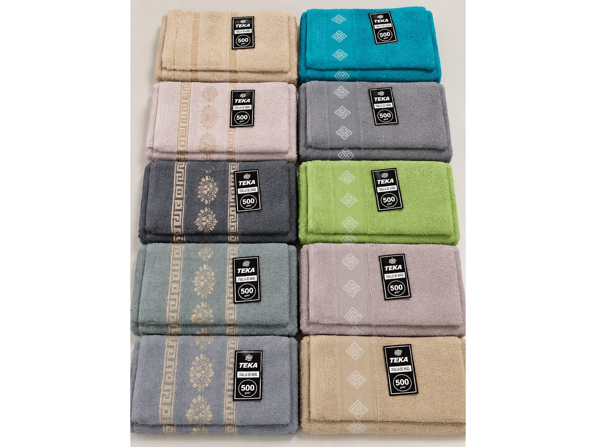 SET DE TOALLON Y TOALLA DE BAÑO- TEKA 500GR