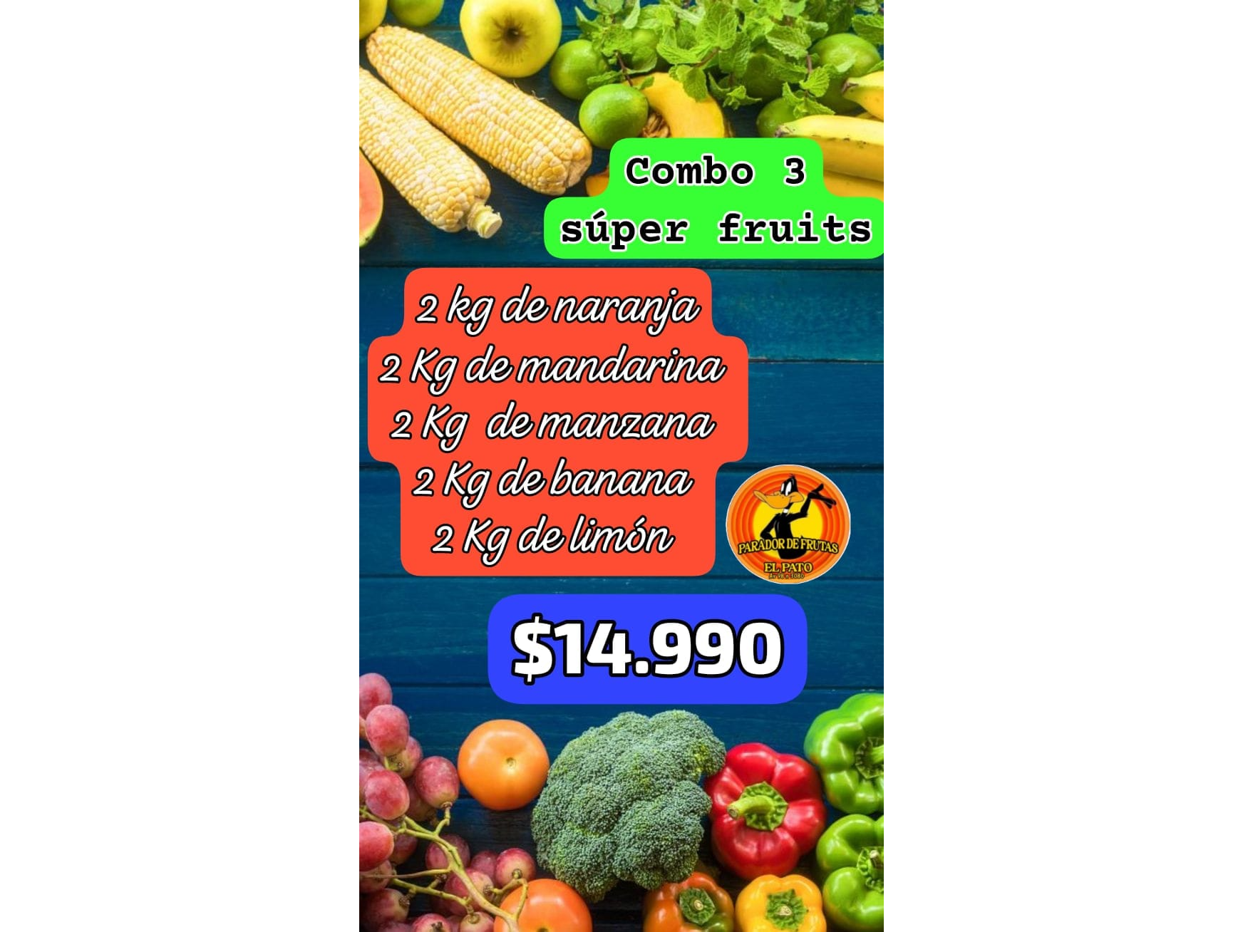 Combo 3 10 Kg de frutas