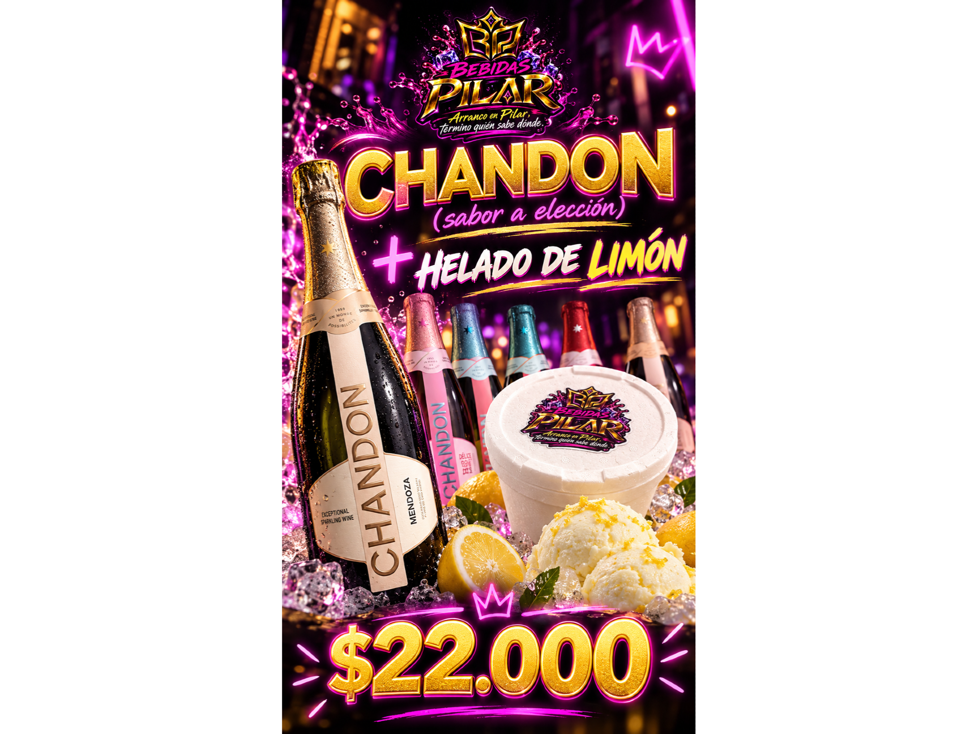 CHANDON (ELECCION AL WPP) + HELADO DE LIMÓN 500g