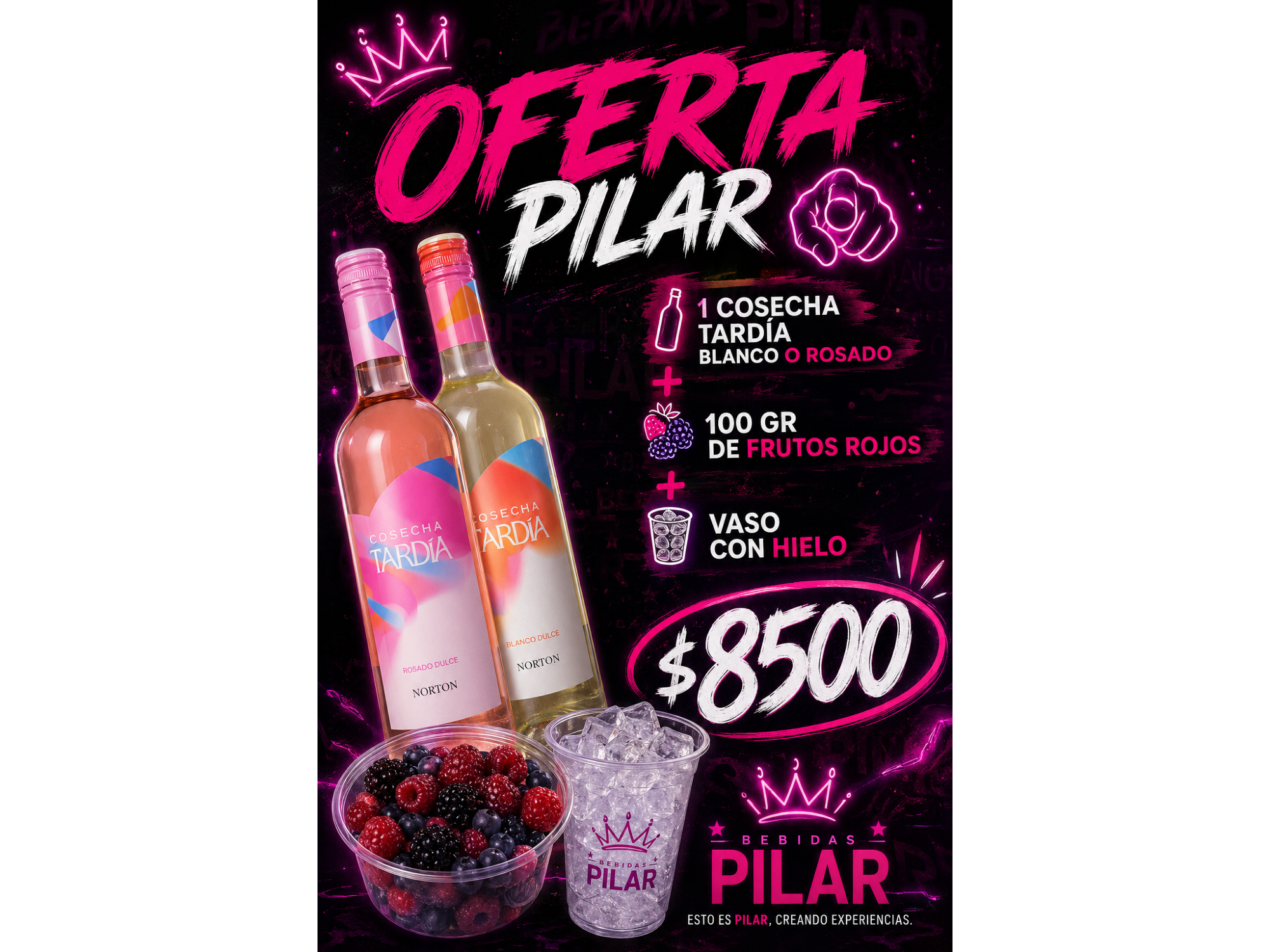 COSECHA BLANCO+ FRUTOS ROJOS+ VASO CON HIELO
