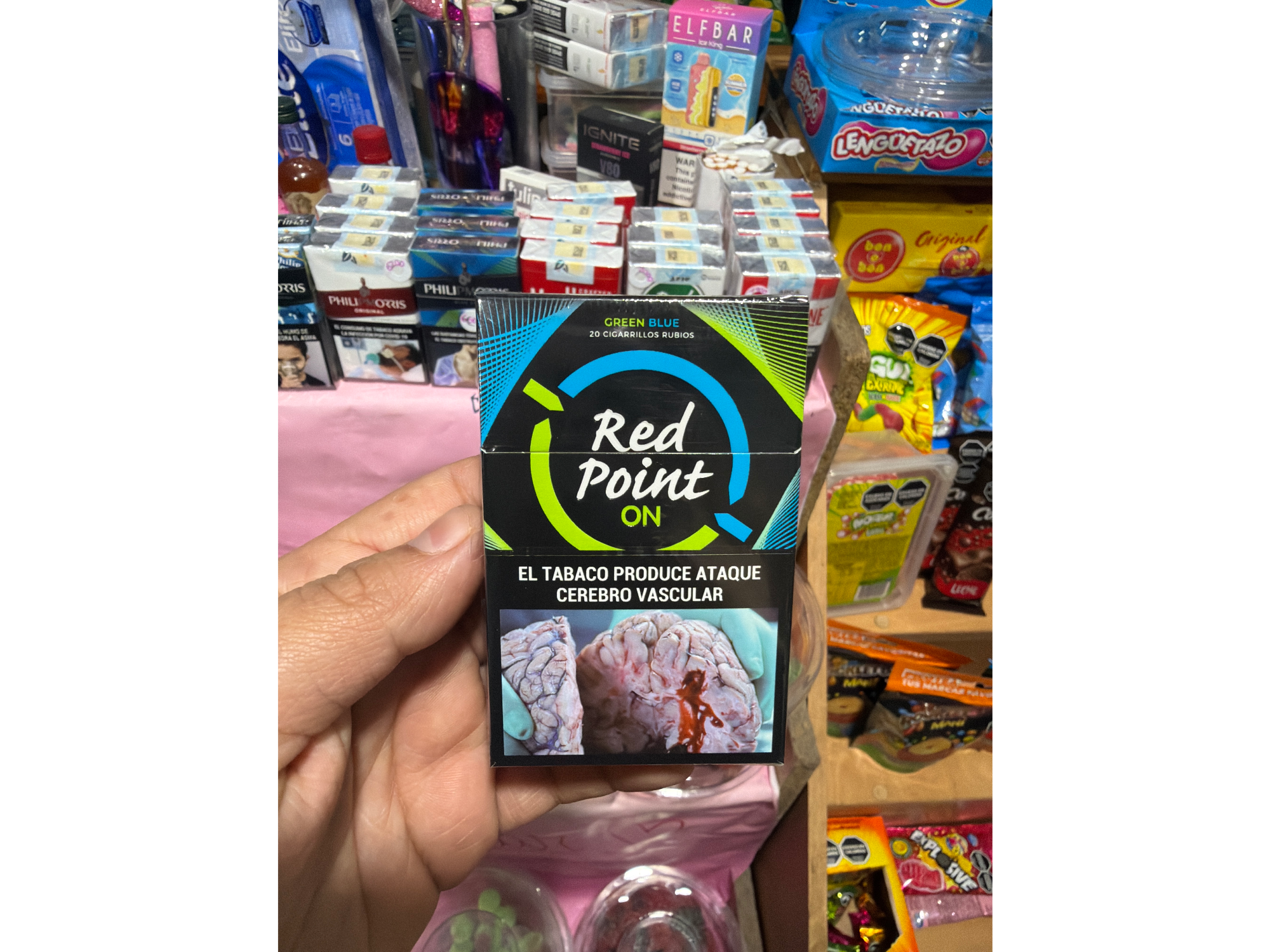 Red point ON
