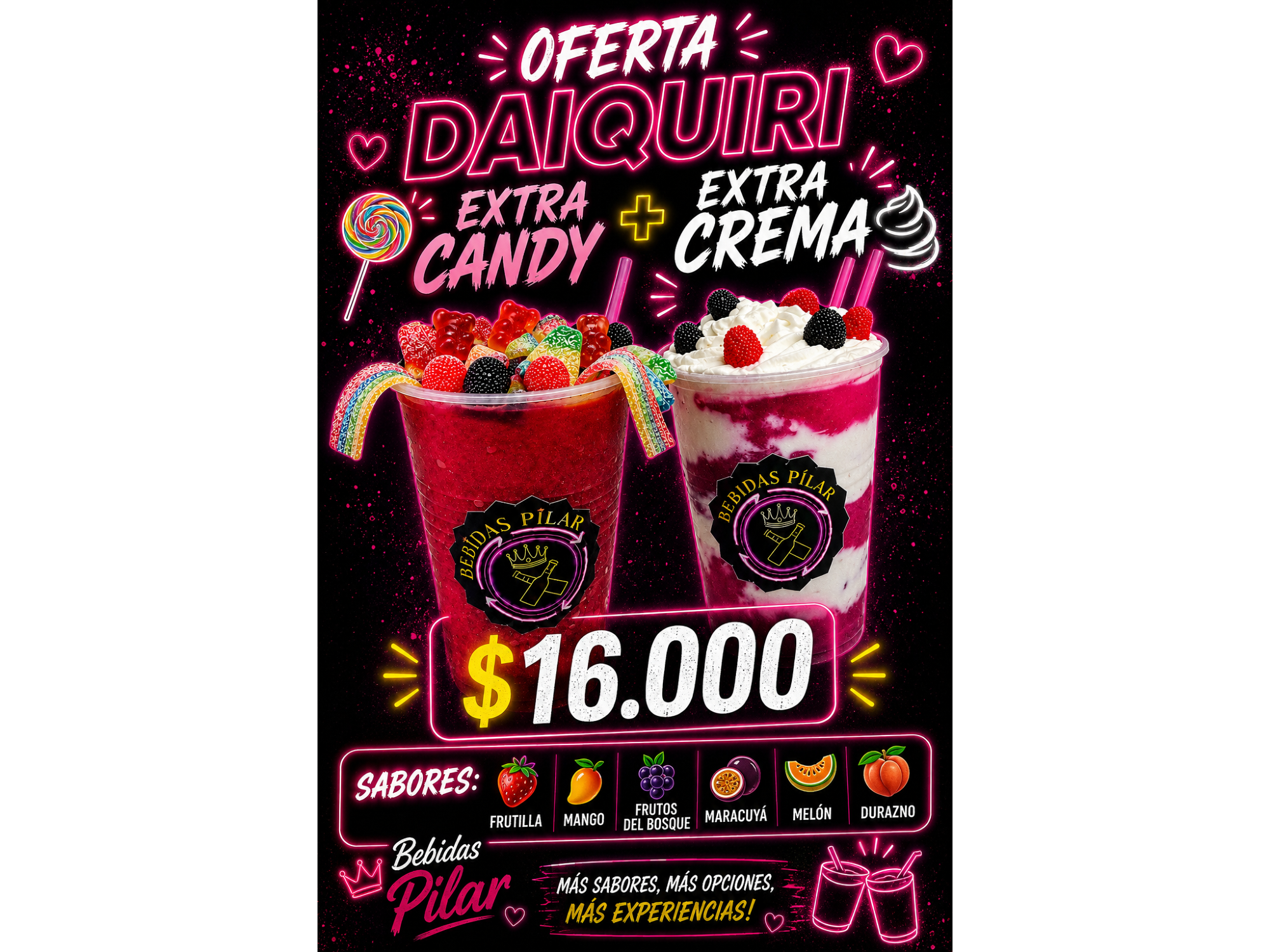 DAIQUIRI EXTRA CREMA Y EXTRA CANDY