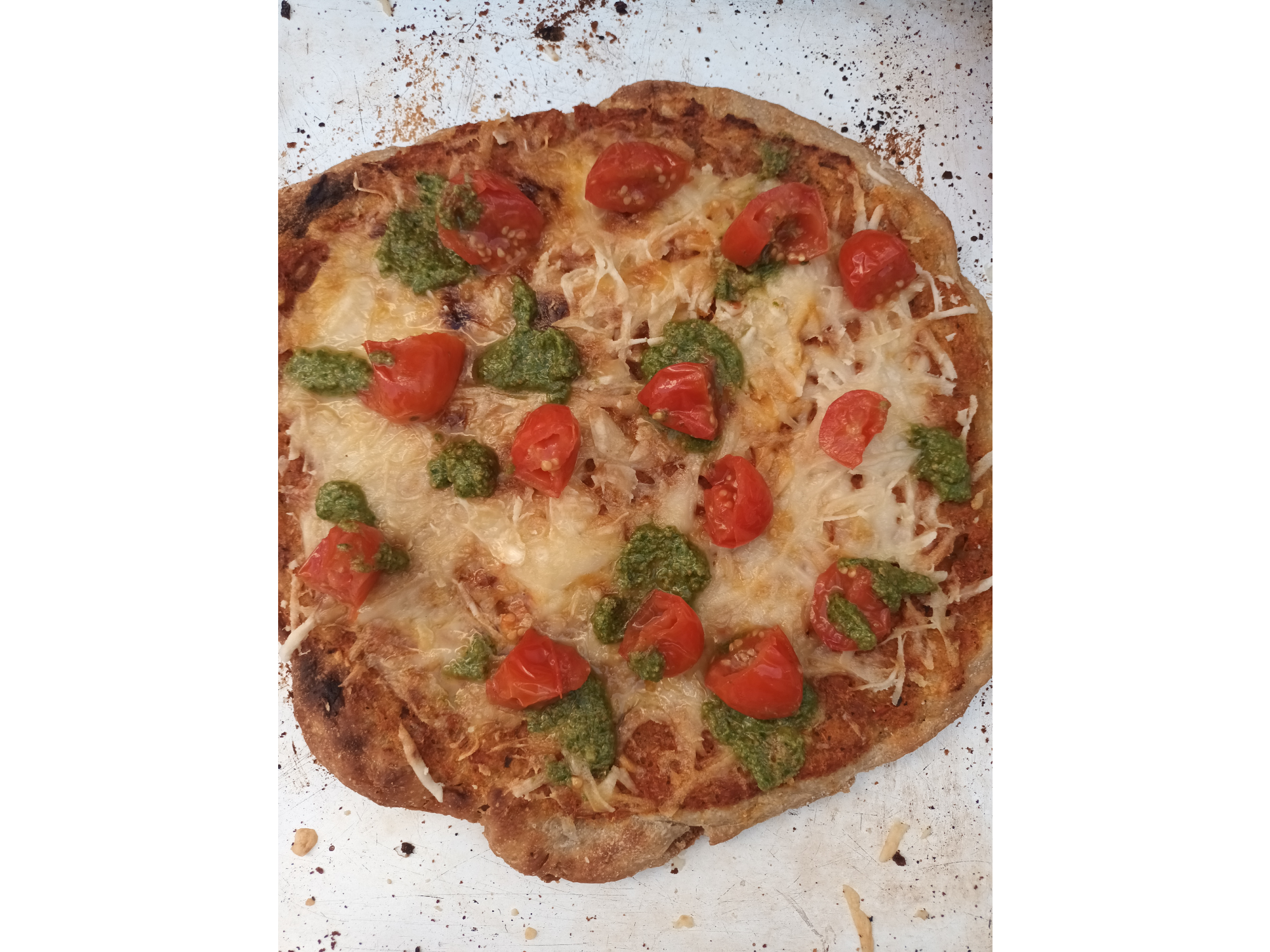 Vegana. Pizza fermentada con masa madre