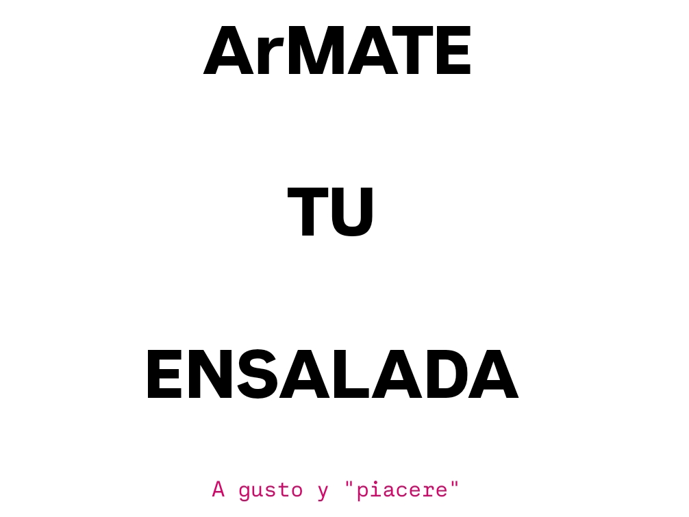 Armate tu ENSALADA