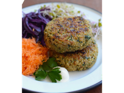 Hambur con ensalada