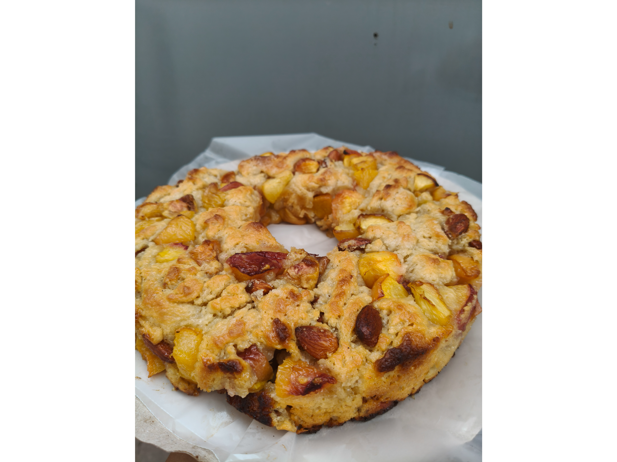 Rosca durazno y almendras