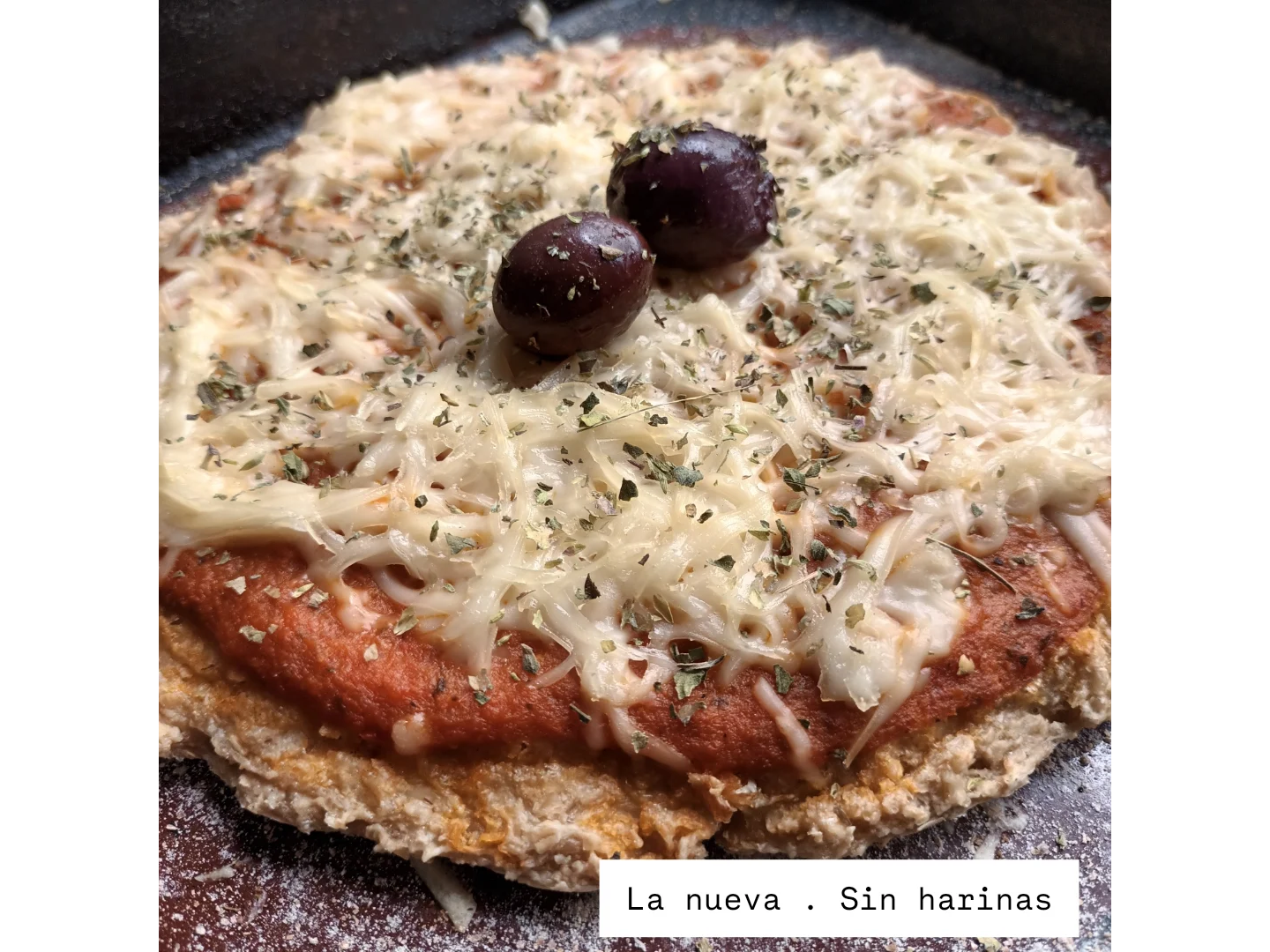 Pizza de avena fermentada (sin harina)