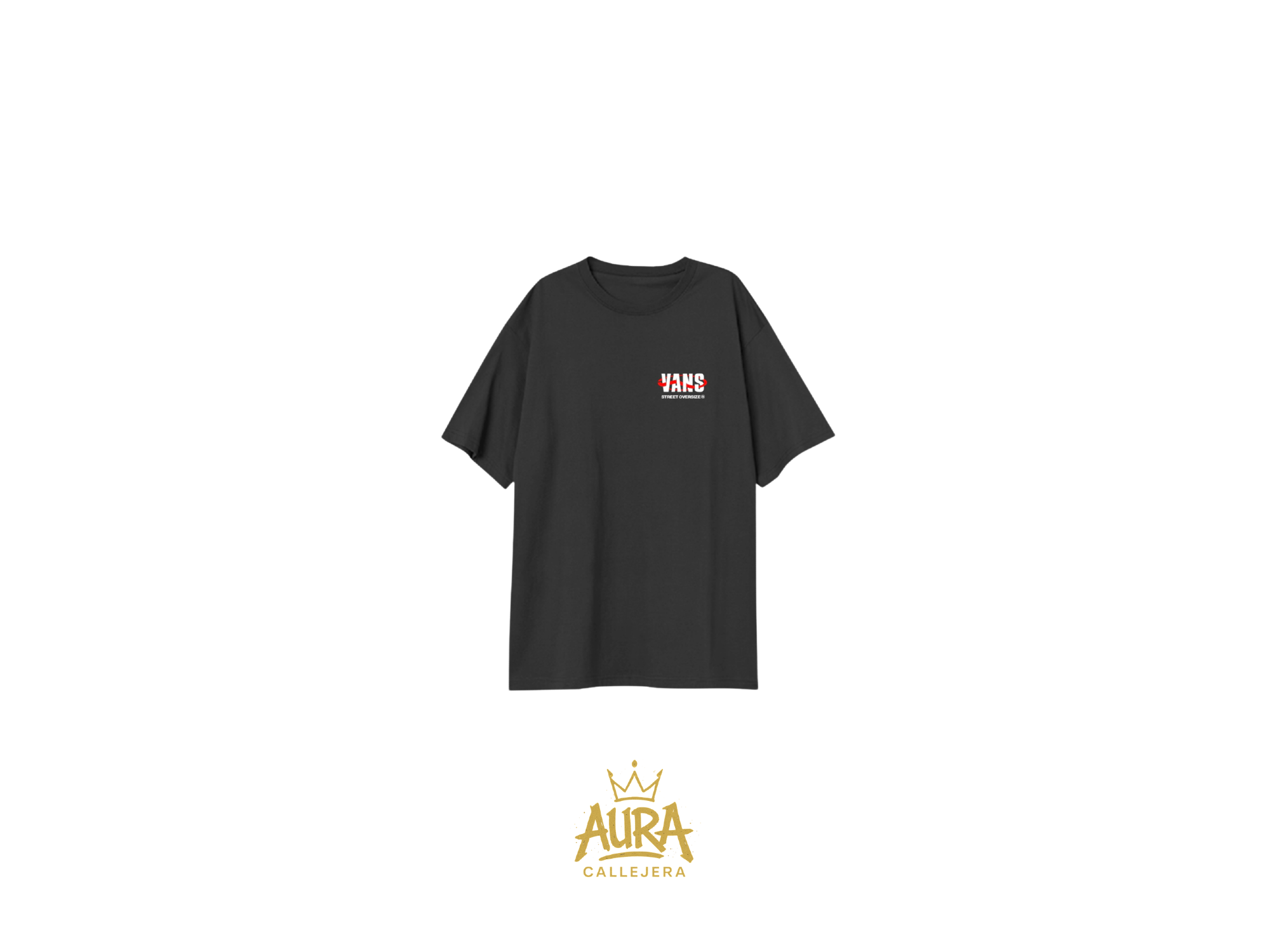 Remera Oversize “Vans Glitch” Negra