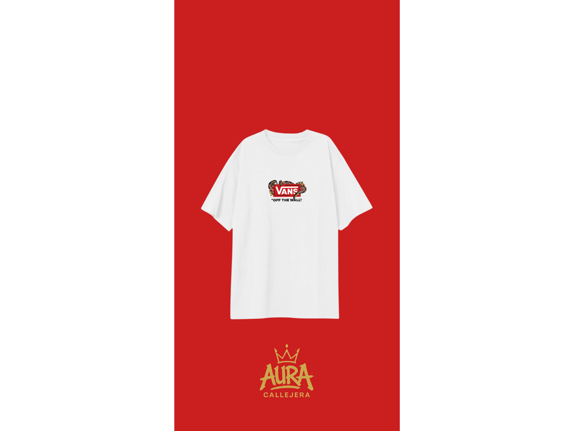 Remera Oversize “Vans Snake Bloom” Blanca
