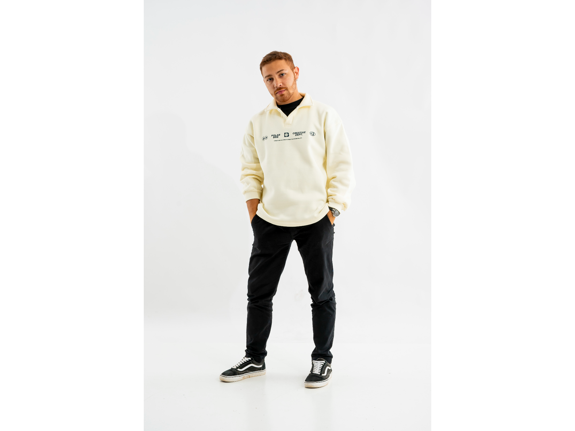 Buzo Polo Oversize “PBS Icons” – Marfil