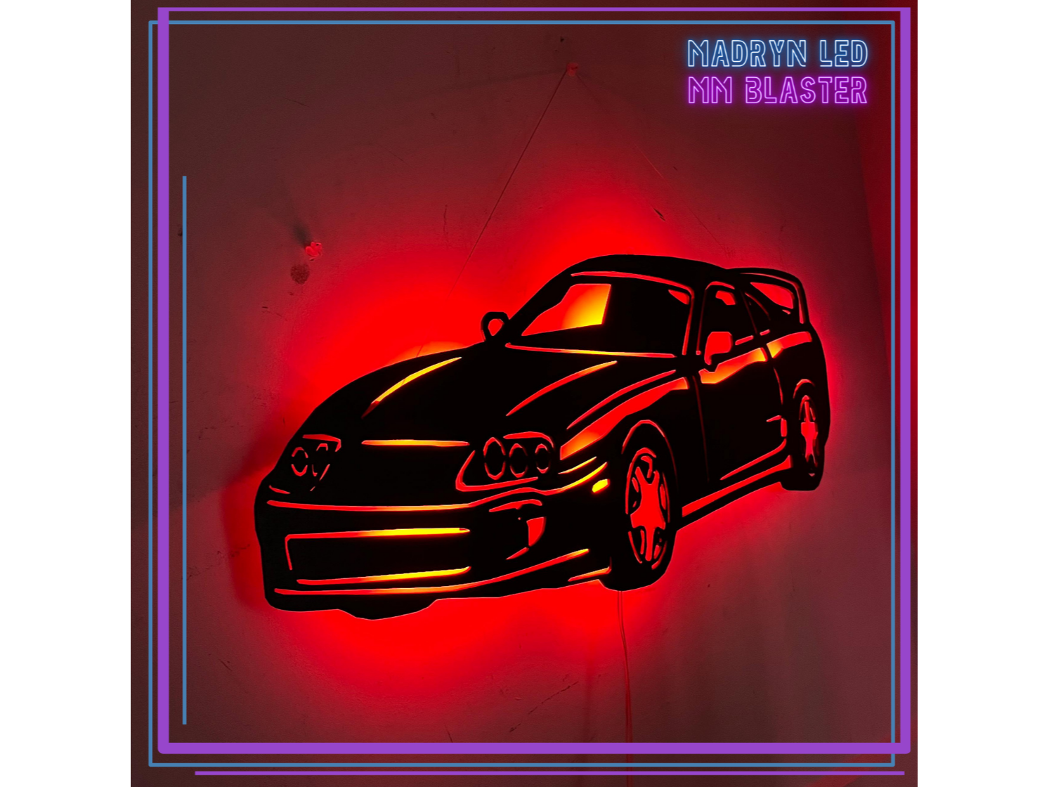 CARTEL RETROILUMINADO TOYOTA SUPRA MK4