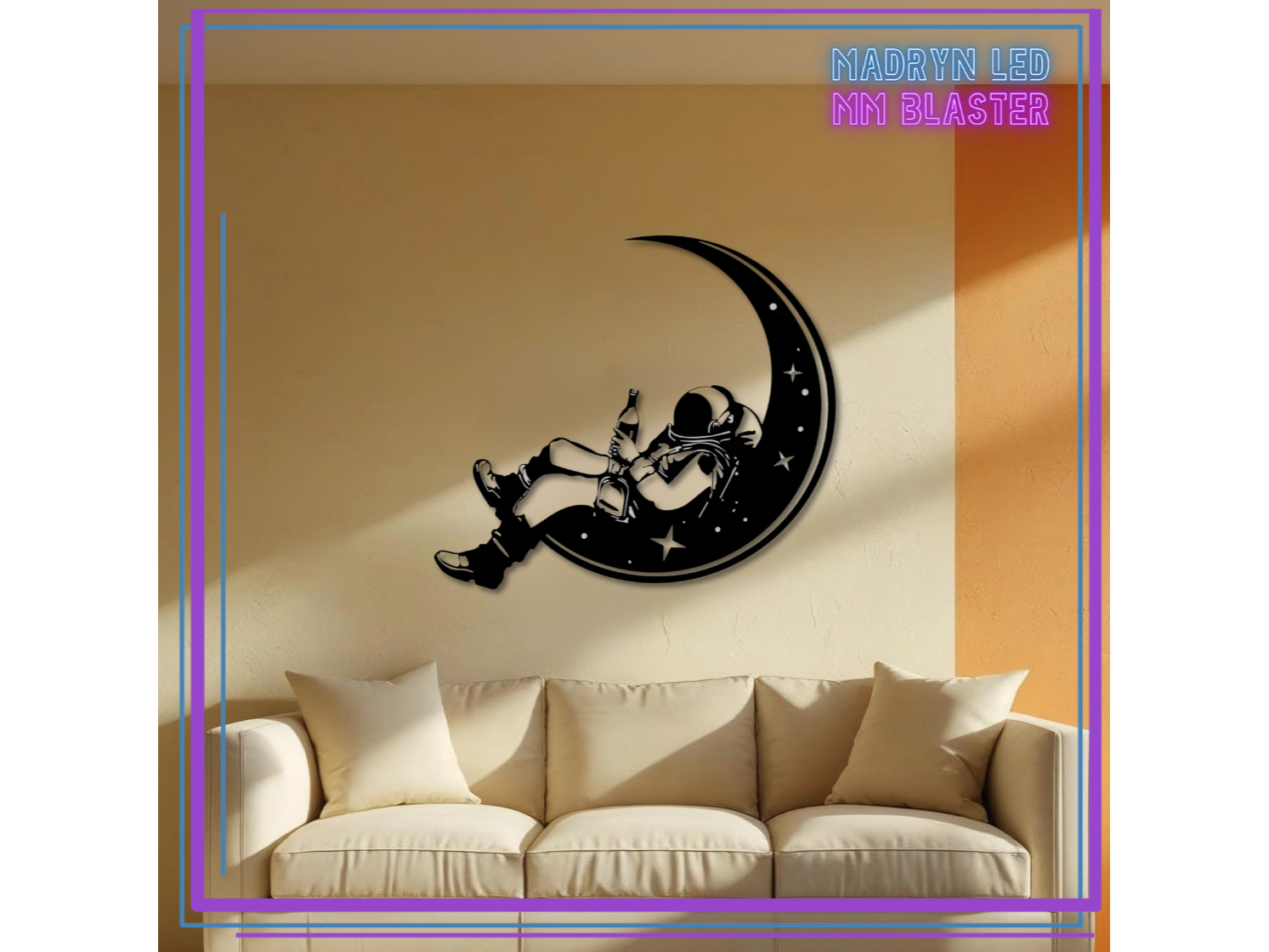 CARTEL RETROILUMINADO ASTRONAUTA