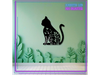 CUADRO DECO - GATITO Y FLORES