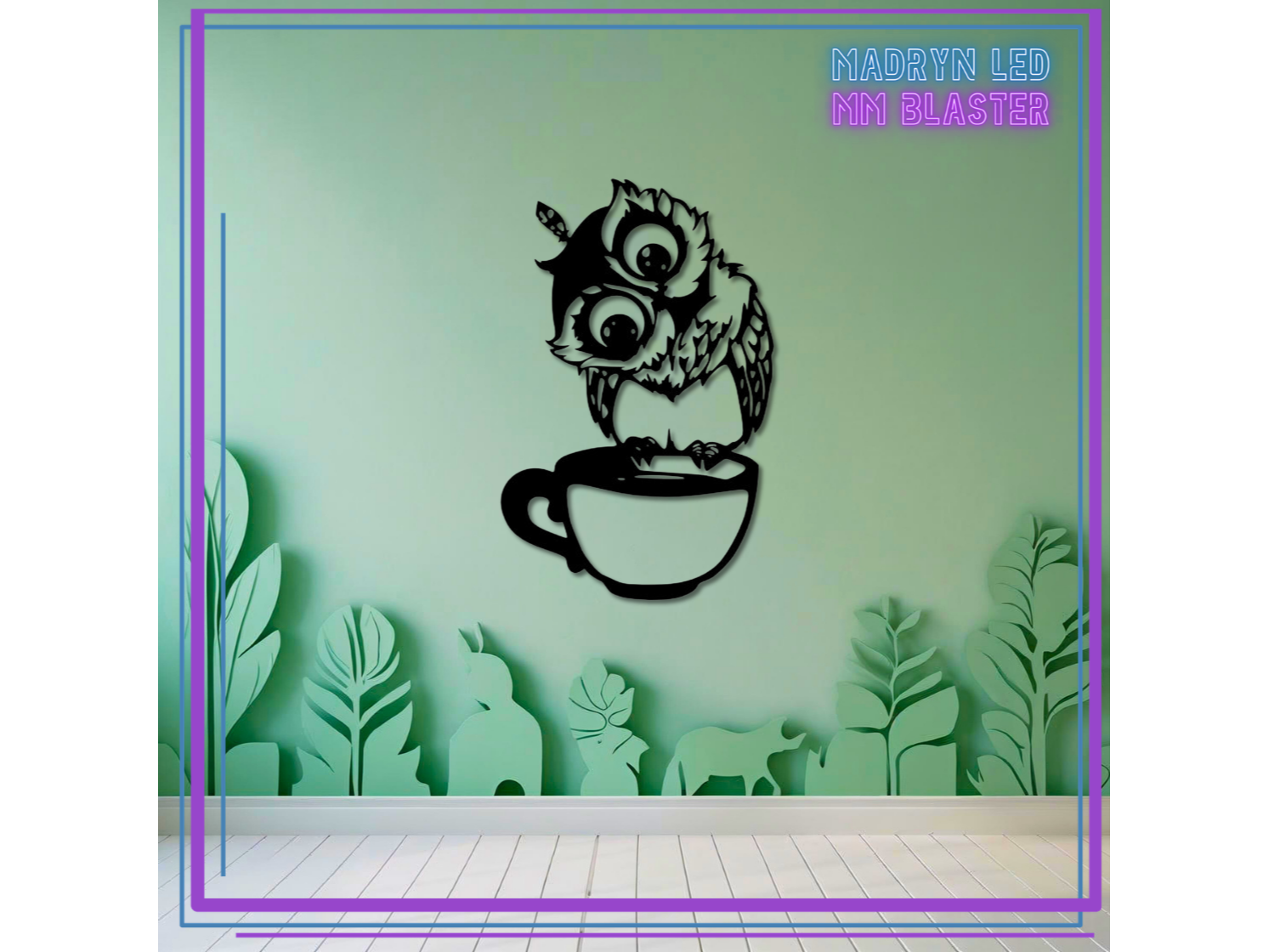 CUADRO DECO - LECHUZA EN UNA TAZA