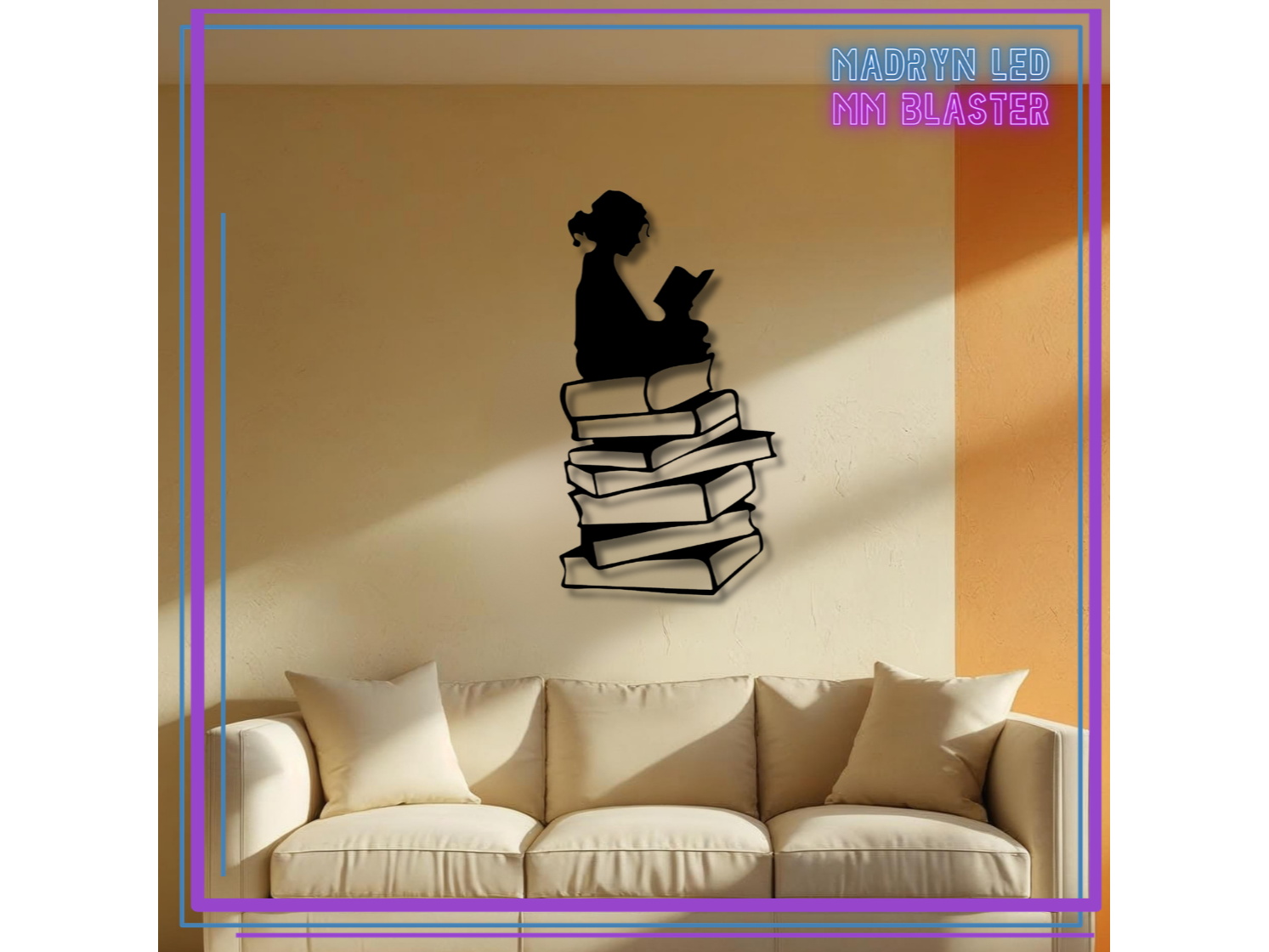 CARTEL RETROILUMINADO NIÑA LECTORA