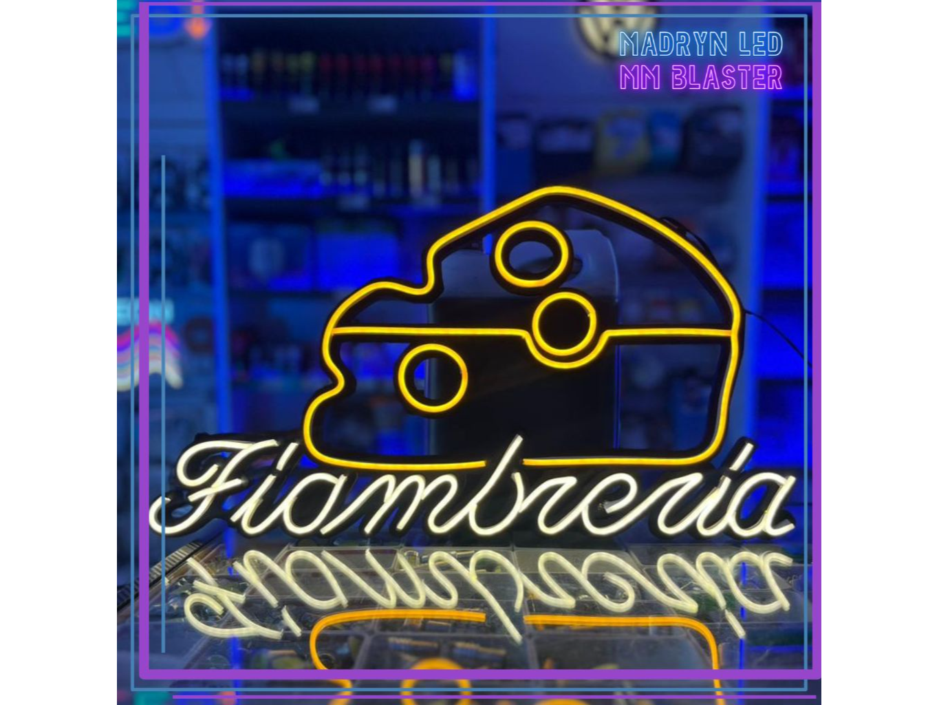 CARTEL NEON - FIAMBRERIA C/ QUESO