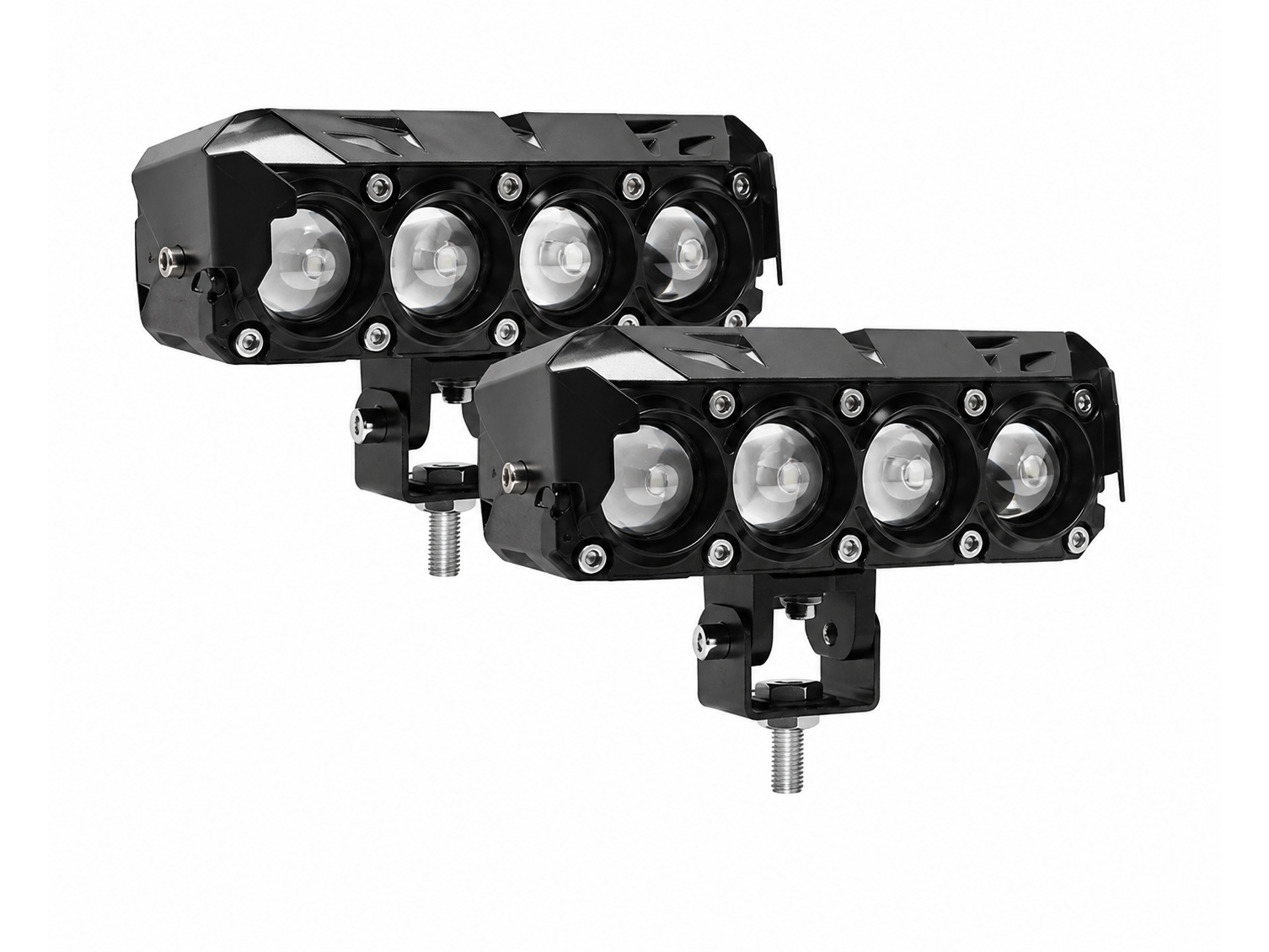FARO LED CON 4 LUPAS LUZ BLANCO Y AMBAR  (UNIDAD)