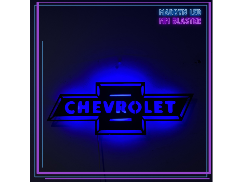CARTEL RETROILUMINADO LOGO CHEVROLET