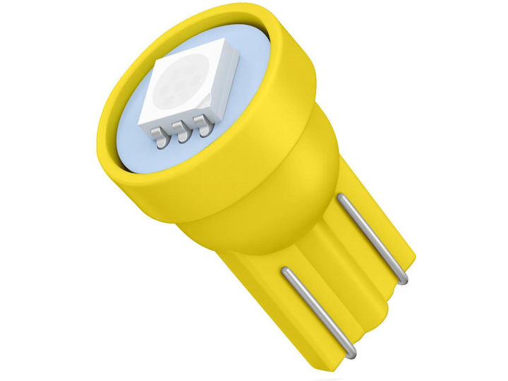 LAMPARA LED T10  1 SMD MINI AMARILLO 12V