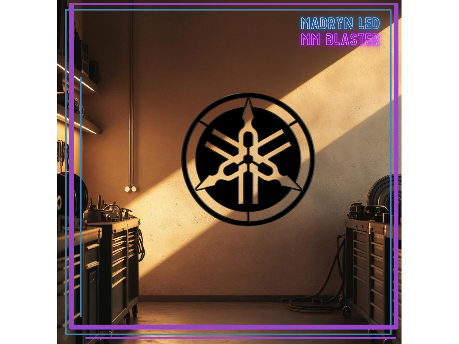 CARTEL RETROILUMINADO LOGO YAMAHA