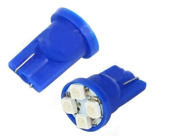LAMPARA LED T10  4 SMD MINI AZUL 12V