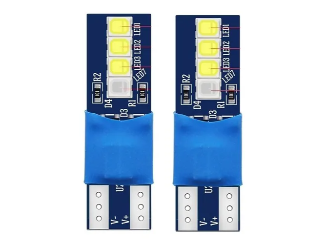 LAMPARA LED T10  BLUE & WHITE 12V