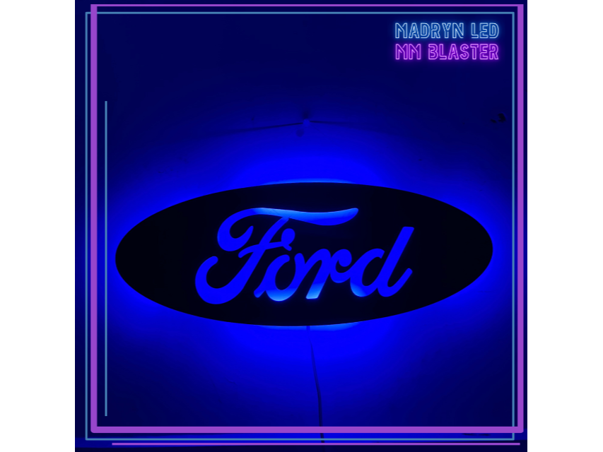 CARTEL RETROILUMINADO LOGO FORD