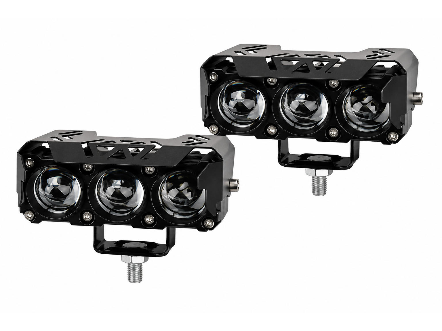 FARO LED CON 3 LUPAS LUZ BLANCO Y AMBAR  (UNIDAD)