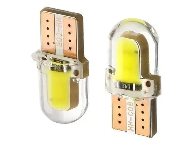 LAMPARA LED T10  SILICONADA CORTA 12V (VARIEDAD COLORES