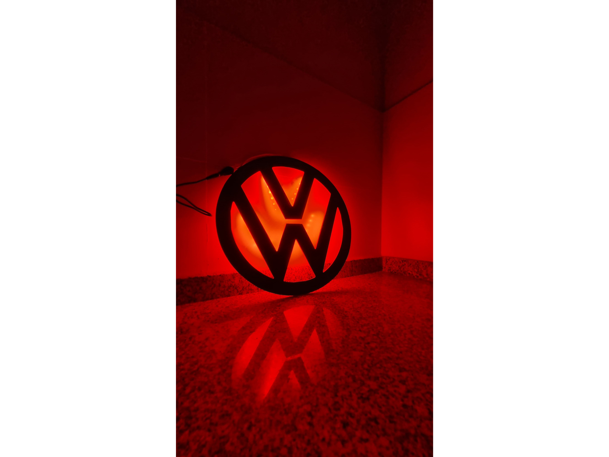 CARTEL RETROILUMINADO LOGO VOLKSWAGEN
