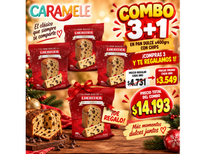 3+1 PAN DULCE LHERITIER CON CHIPS X400G de Caramele