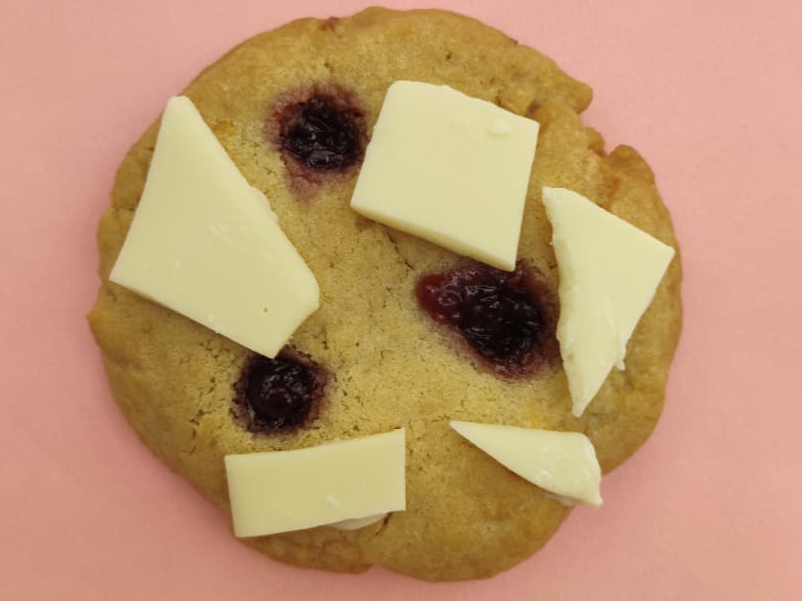 Limón, frambuesa y chocolate blanco