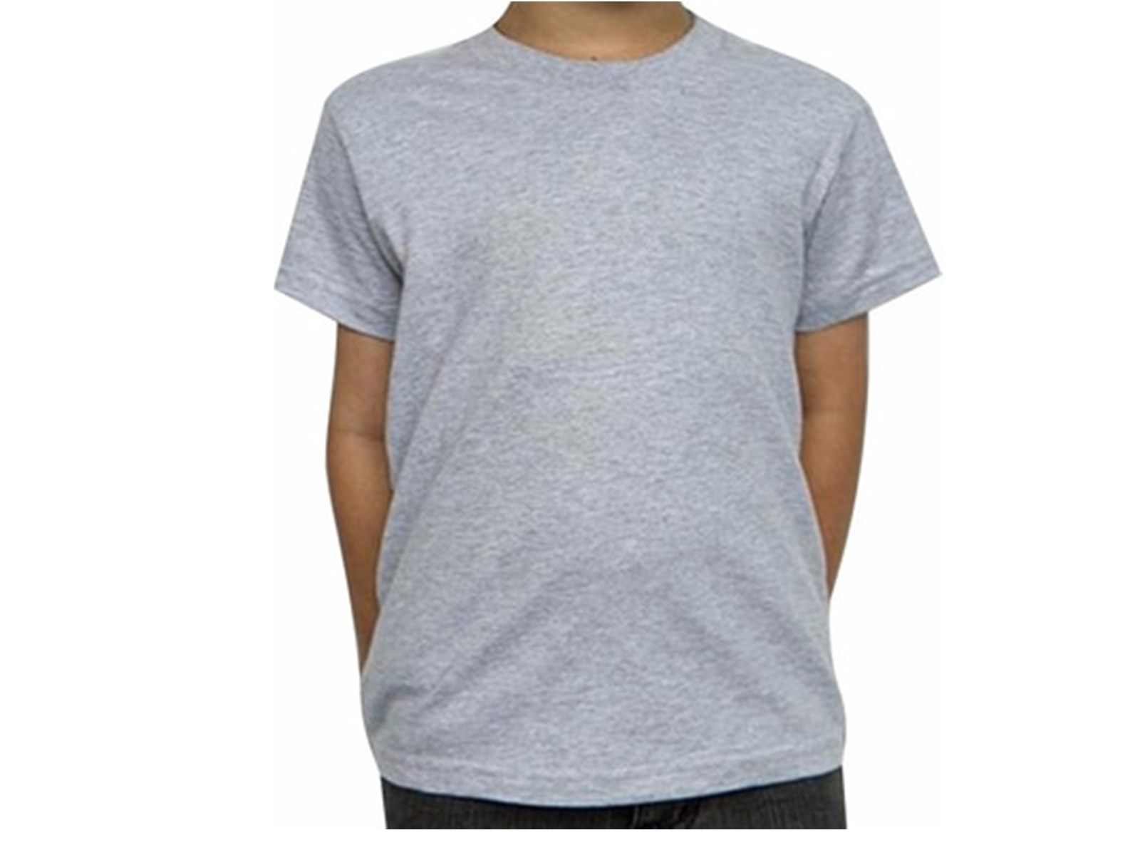 Remera lisas de modal gris melange para sublimar de niño