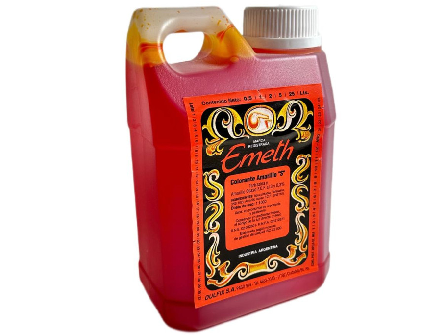colorante liquido amarillo emeth.