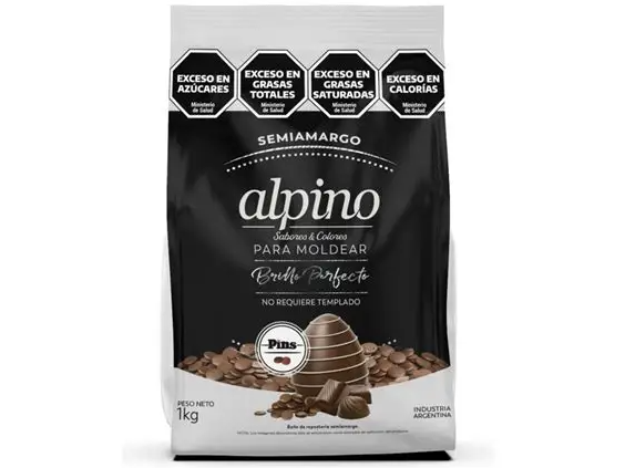 chocolate cobertura semi-amargo alpino