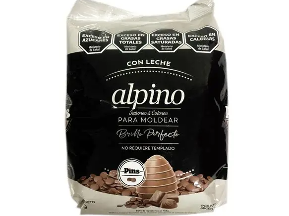 chocolate cobertura con leche alpino