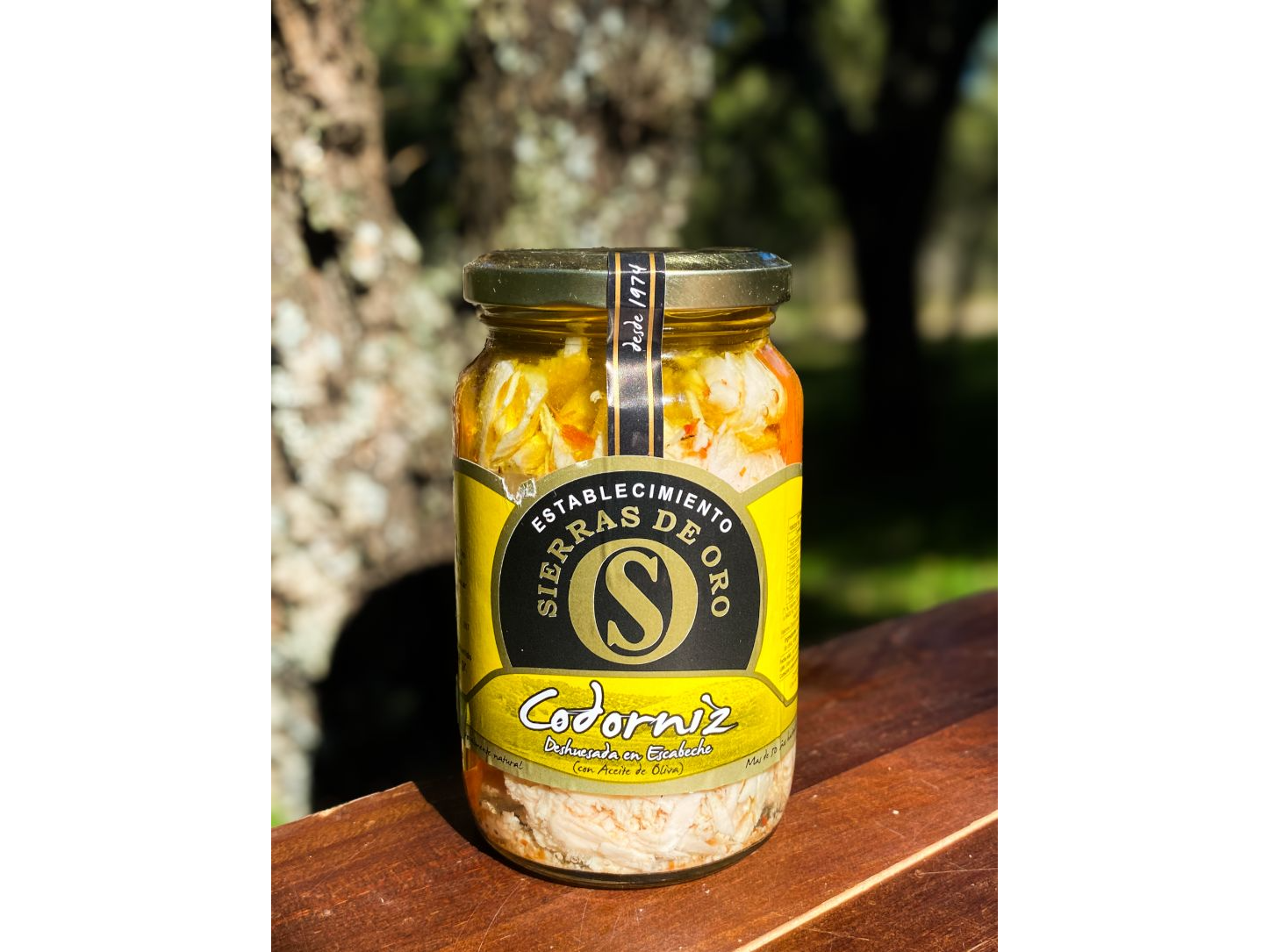 Escabeche de codorniz en aceite de oliva x 360 grs Sierras de Oro