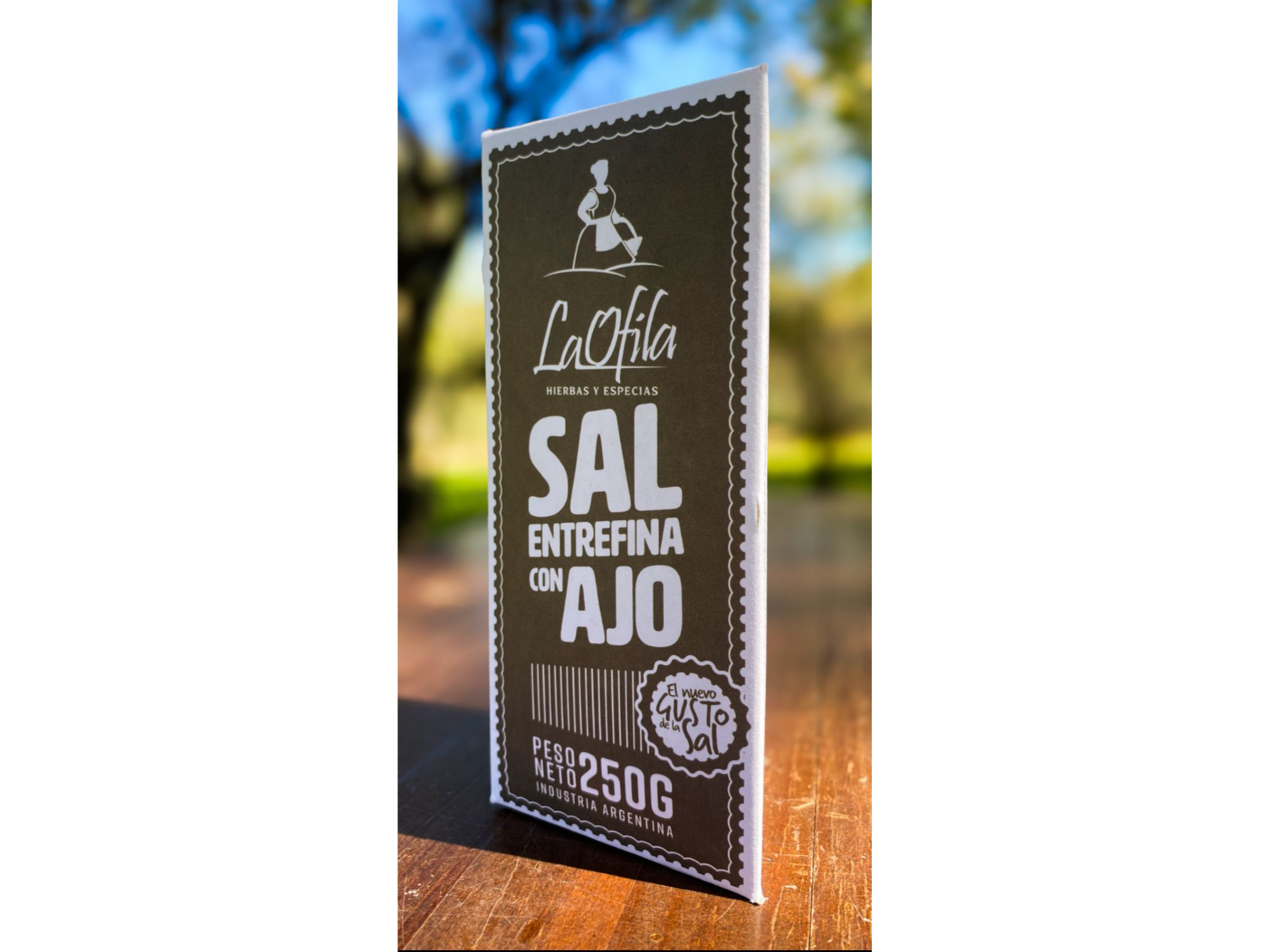 Sal entrefina con ajo #08 x 250 grs La Ofila