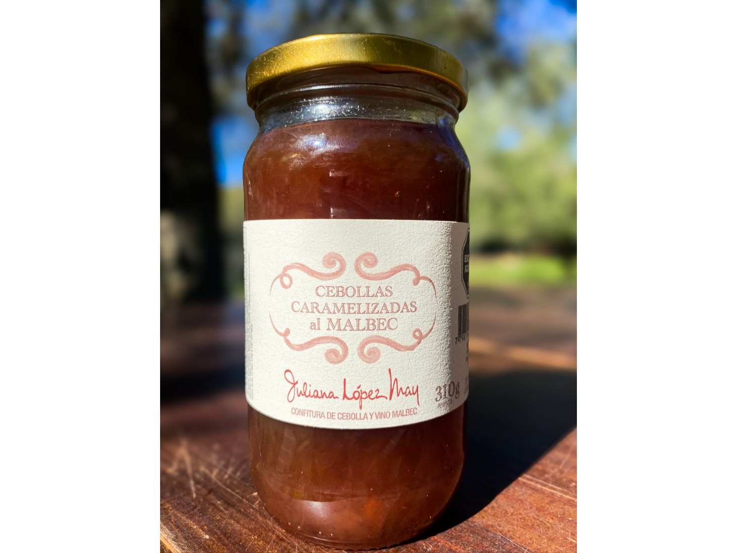 Cebollas caramelizadas al malbec x 360 grs Juliana López May
